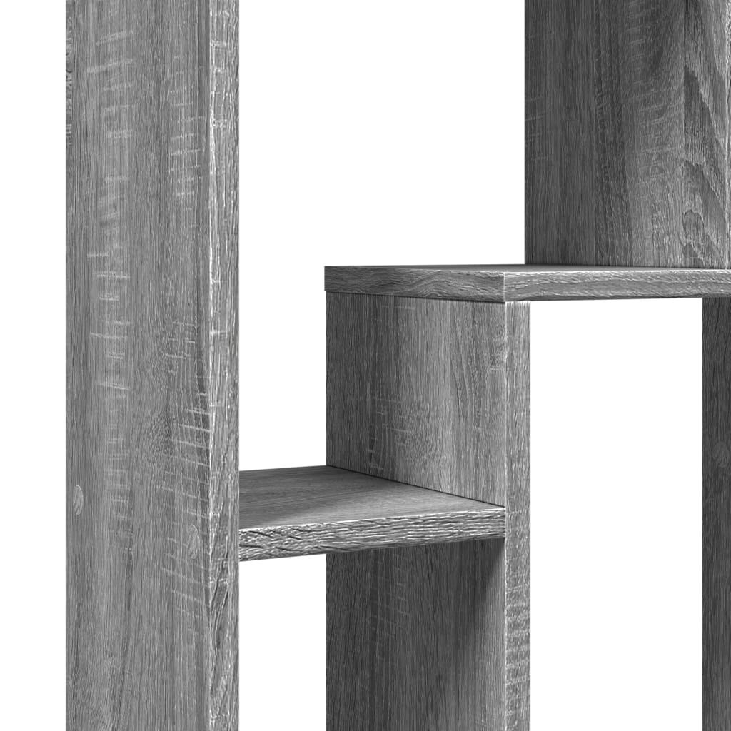 vidaXL Βιβλιοθήκη Γκρι Sonoma 63x20x90 εκ. από Επεξεργ. Ξύλο