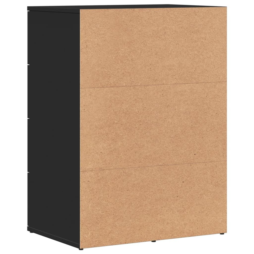 vidaXL Βοηθητικό Ντουλάπι 2τεμ. Μαύρη 59x39x80 εκ. από Επεξεργ. Ξύλο