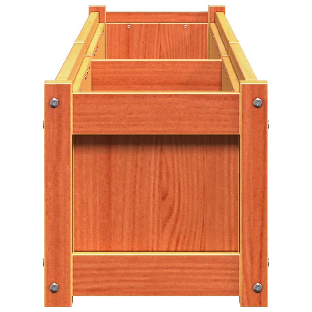 vidaXL Ζαρντινιέρα Καφέ Κεριού 180 x 31 x 31 εκ. από Μασίφ Ξύλο Πεύκου