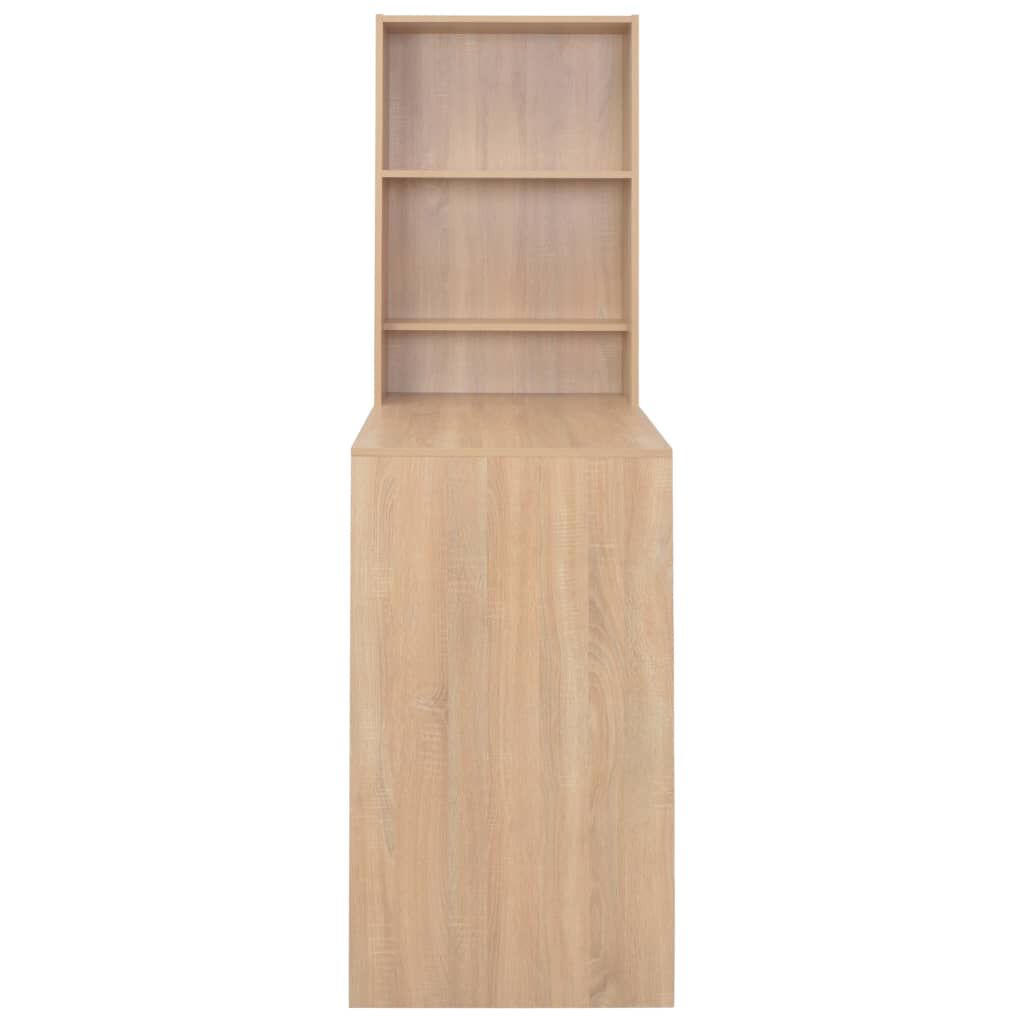 vidaXL Τραπέζι Μπαρ με Ράφι Χρώμα Δρυός 115 x 59 x 200 εκ.