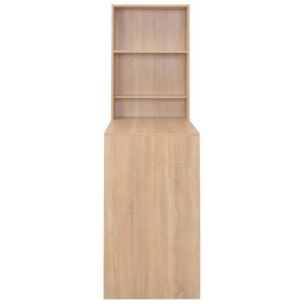 vidaXL Τραπέζι Μπαρ με Ράφι Χρώμα Δρυός 115 x 59 x 200 εκ.