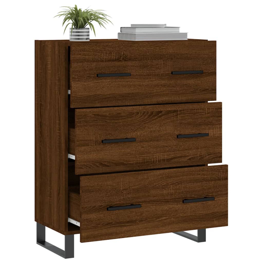 vidaXL Ντουλάπι Καφέ Δρυς 69,5 x 34 x 90 εκ. Επεξεργασμένο Ξύλο