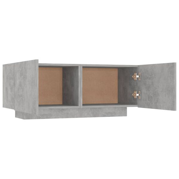 vidaXL Κομοδίνο Γκρι Σκυροδέματος 100 x 35 x 40 εκ. Επεξεργασμένο Ξύλο