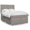 vidaXL &Kappa;&rho;&epsilon;&beta;ά&tau;&iota; Boxspring &mu;&epsilon; &Sigma;&tau;&rho;ώ&mu;&alpha; Taupe 140x190 &epsilon;&kappa;. &Upsilon;&phi;&alpha;&sigma;&mu;ά&tau;&iota;&nu;&omicron;