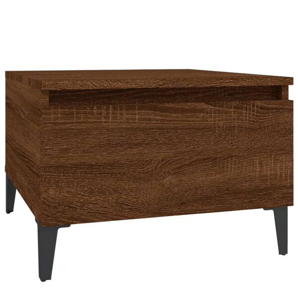 vidaXL Τραπέζι Βοηθητικό Καφέ Δρυς 50x46x35 εκ. Επεξεργασμένο Ξύλο