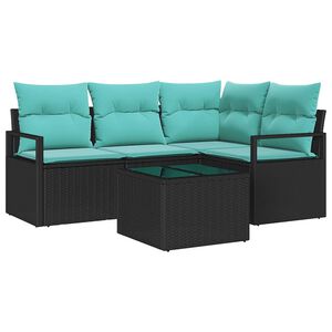 vidaXL &Sigma;&epsilon;&tau; &Kappa;&alpha;&nu;&alpha;&pi;έ &mu;&epsilon; &mu;&alpha;&xi;&iota;&lambda;ά&rho;&iota; 5 pcs &Mu;&alpha;ύ&rho;&omicron; &sigma;&upsilon;&nu;&theta;&epsilon;&tau;&iota;&kappa;ό &rho;&alpha;&tau;ά&nu;