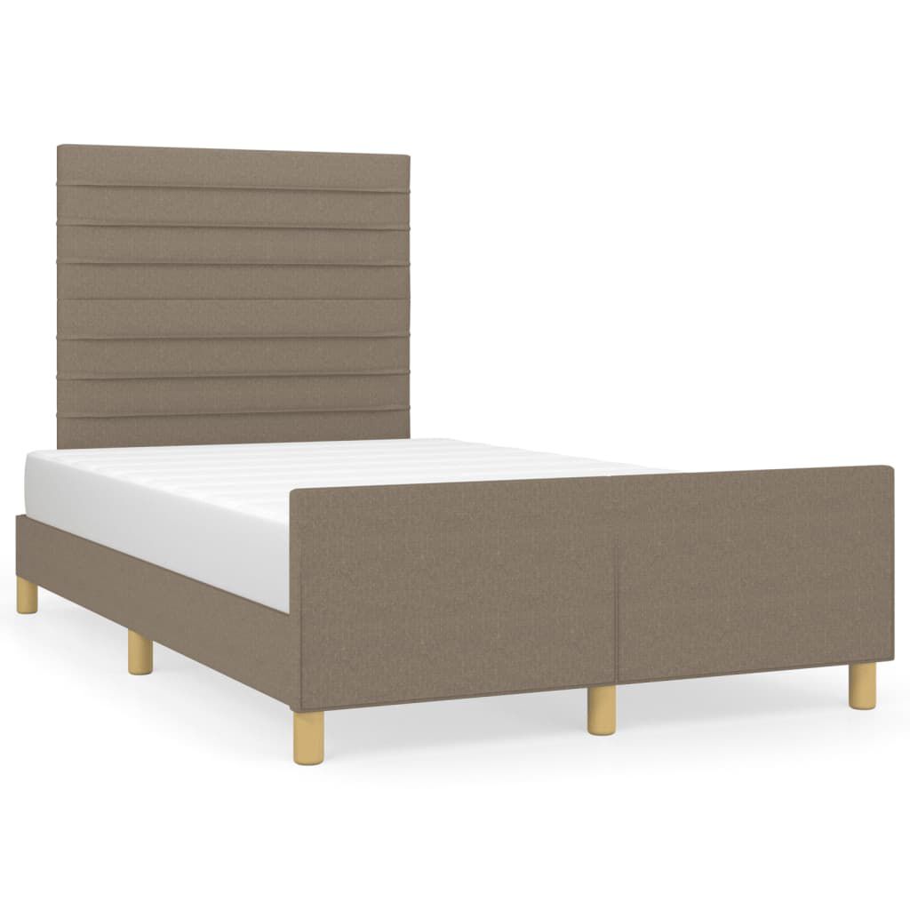 vidaXL Πλαίσιο Κρεβατιού χωρίς στρώμα Taupe 120x190 εκ. Υφασμάτινο