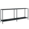 vidaXL &Tau;&rho;&alpha;&pi;έ&zeta;&iota; &Kappa;&omicron;&nu;&sigma;ό&lambda;&alpha; &Mu;&alpha;ύ&rho;&omicron; 180 x 35 x 75,5 &epsilon;&kappa;. &alpha;&pi;ό &Psi;&eta;&mu;έ&nu;&omicron; &Gamma;&upsilon;&alpha;&lambda;ί
