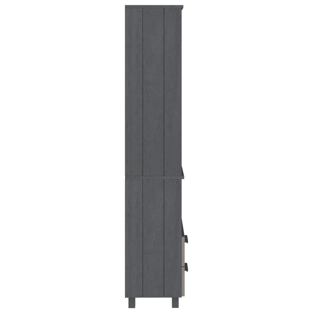 vidaXL Ραφιέρα HAMAR Σκ. Γκρι 60 x 35 x 180 εκ. από Μασίφ Ξύλο Πεύκου