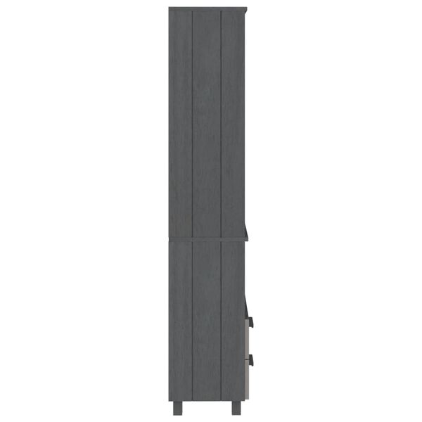 vidaXL Ραφιέρα HAMAR Σκ. Γκρι 60 x 35 x 180 εκ. από Μασίφ Ξύλο Πεύκου