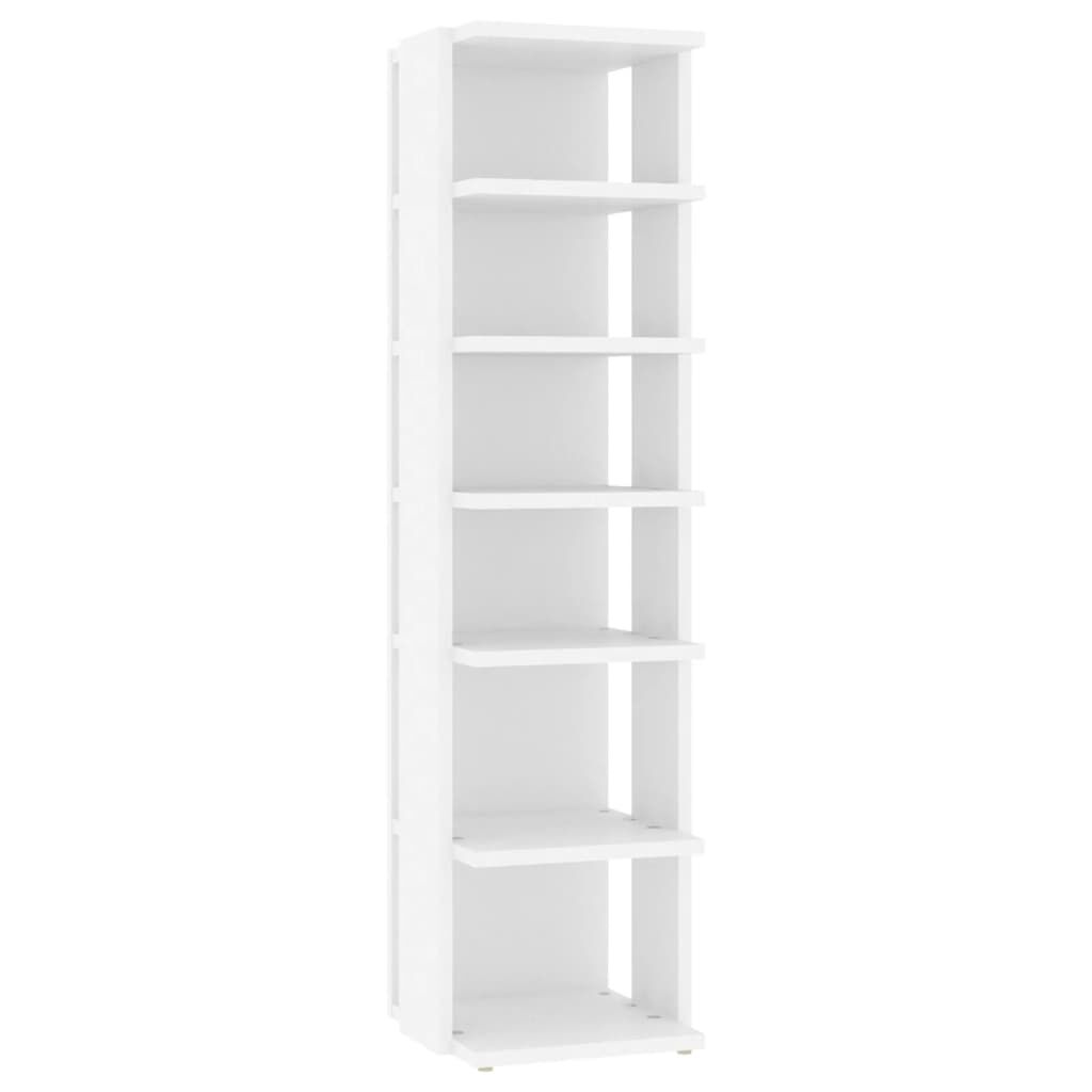 vidaXL Παπουτσοθήκες 2 τεμ. Λευκές 27,5x27x102 εκ. Επεξεργασμένο Ξύλο