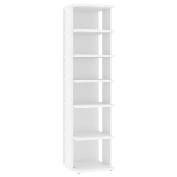 vidaXL Παπουτσοθήκες 2 τεμ. Λευκές 27,5x27x102 εκ. Επεξεργασμένο Ξύλο
