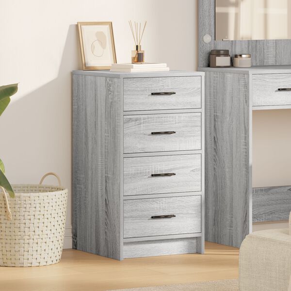 vidaXL Πλαϊνό γραφείο Γκρι sonoma 40 x 41 x 75 εκ Επεξεργασμένο ξύλο