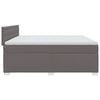 vidaXL Κρεβάτι Boxspring με Στρώμα Γκρι 180x200 εκ. Συνθετικό Δέρμα