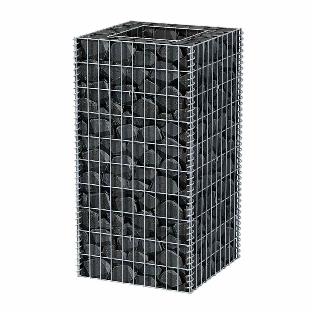 vidaXL Συρματοκιβώτιο - Γλάστρα Υπερυψωμένη 50 x 50 x 100 εκ. Ατσάλινη