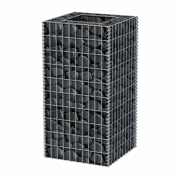 vidaXL Συρματοκιβώτιο - Γλάστρα Υπερυψωμένη 50 x 50 x 100 εκ. Ατσάλινη