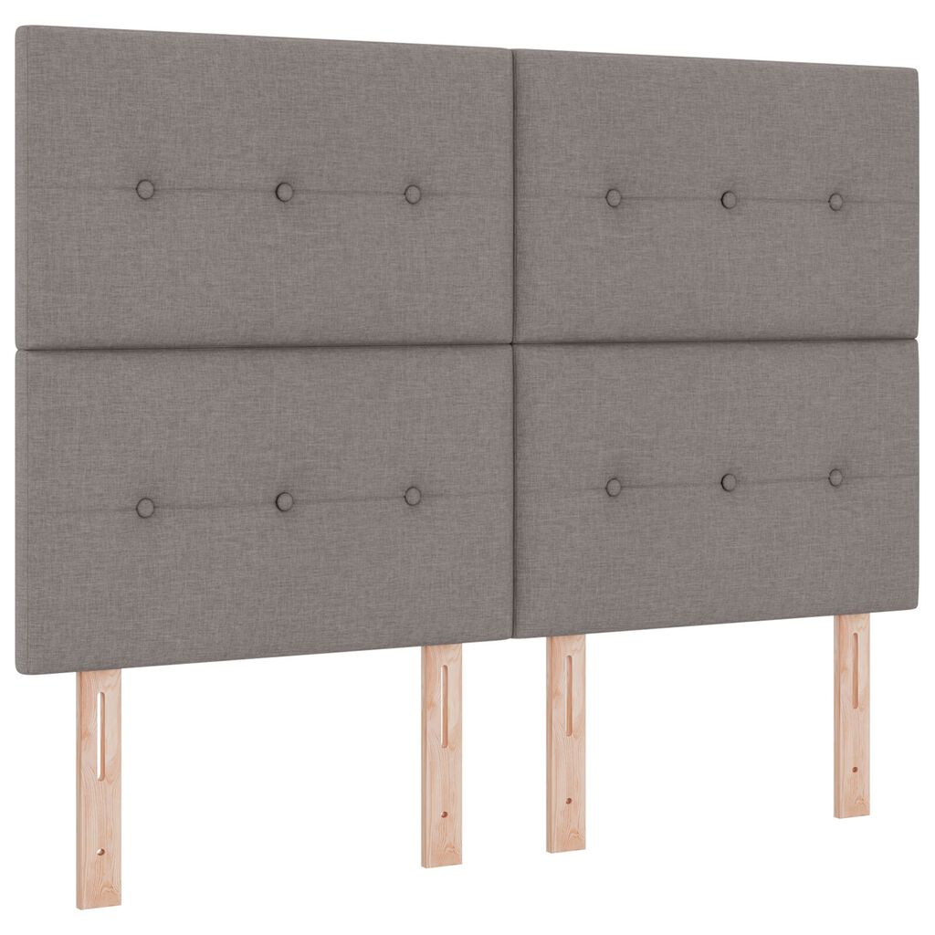 vidaXL Κρεβάτι Box Spring με Στρώμα Καφέ 140x190 εκ. Ύφασμα