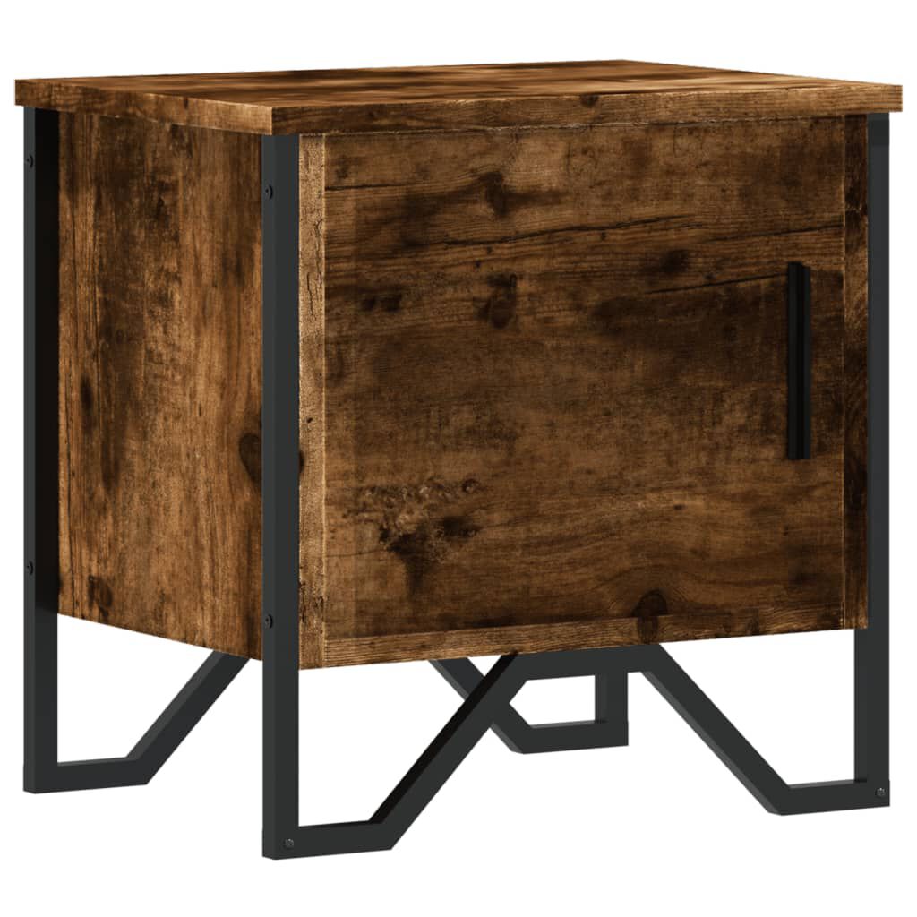 vidaXL Κομοδίνο Καπνιστή Δρυς 40 x 30 x 40 εκ. από Επεξεργασμένο Ξύλο