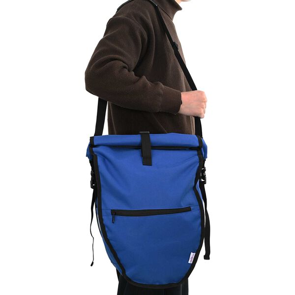 vidaXL τσάντα ποδηλάτου για ράγα πλαισίου 25 L, μπλε, 32.5 x 17 x 57 εκ.