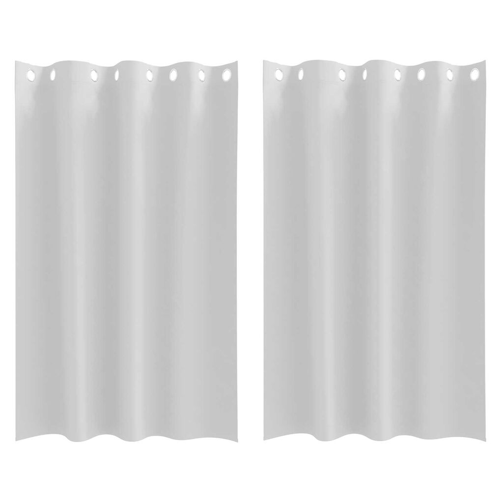 vidaXL Κουρτίνες 2 pcs Ανοιχτό Γκρι 175 x 140 εκ. Πολυεστέρας