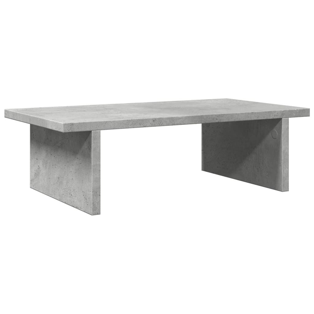vidaXL Βάση Οθονών Γκρι του Σκυροδέματος 50x27x15 εκ. από Επεξ. Ξύλο