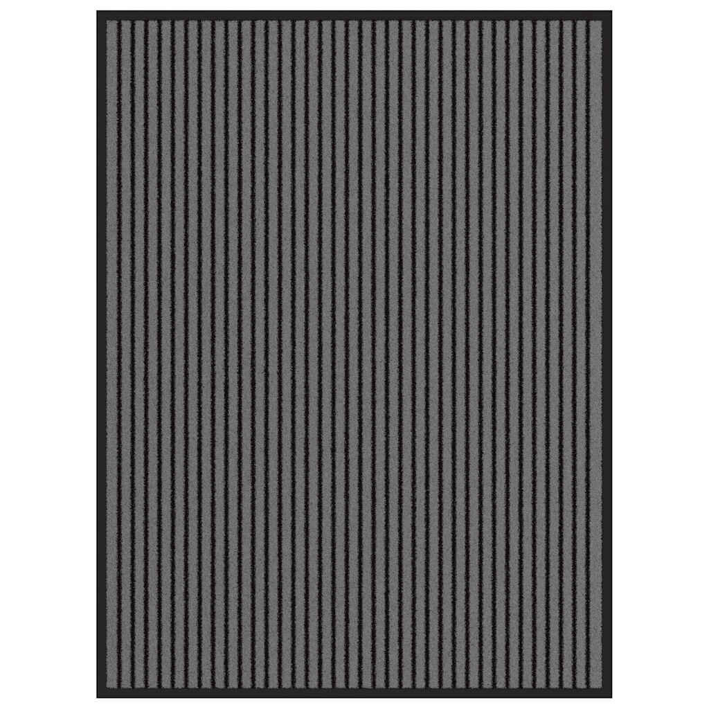 vidaXL Στρώμα πόρτας Ριγέ μαύρο και γκρι 90x120 cm
