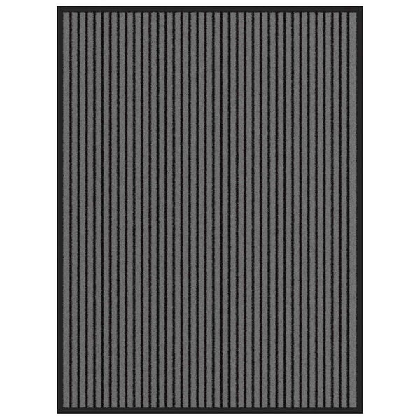 vidaXL Στρώμα πόρτας Ριγέ μαύρο και γκρι 90x120 cm