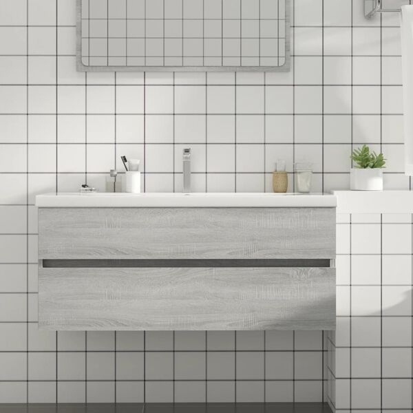 vidaXL &Nu;&tau;&omicron;&upsilon;&lambda;ά&pi;&iota; &Nu;&iota;&pi;&tau;ή&rho;&alpha; &Gamma;&kappa;&rho;&iota; Sonoma 100x38,5x45 &epsilon;&kappa;. &Epsilon;&pi;&epsilon;&xi;&epsilon;&rho;&gamma;&alpha;&sigma;&mu;έ&nu;&omicron; &Xi;ύ&lambda;&omicron;