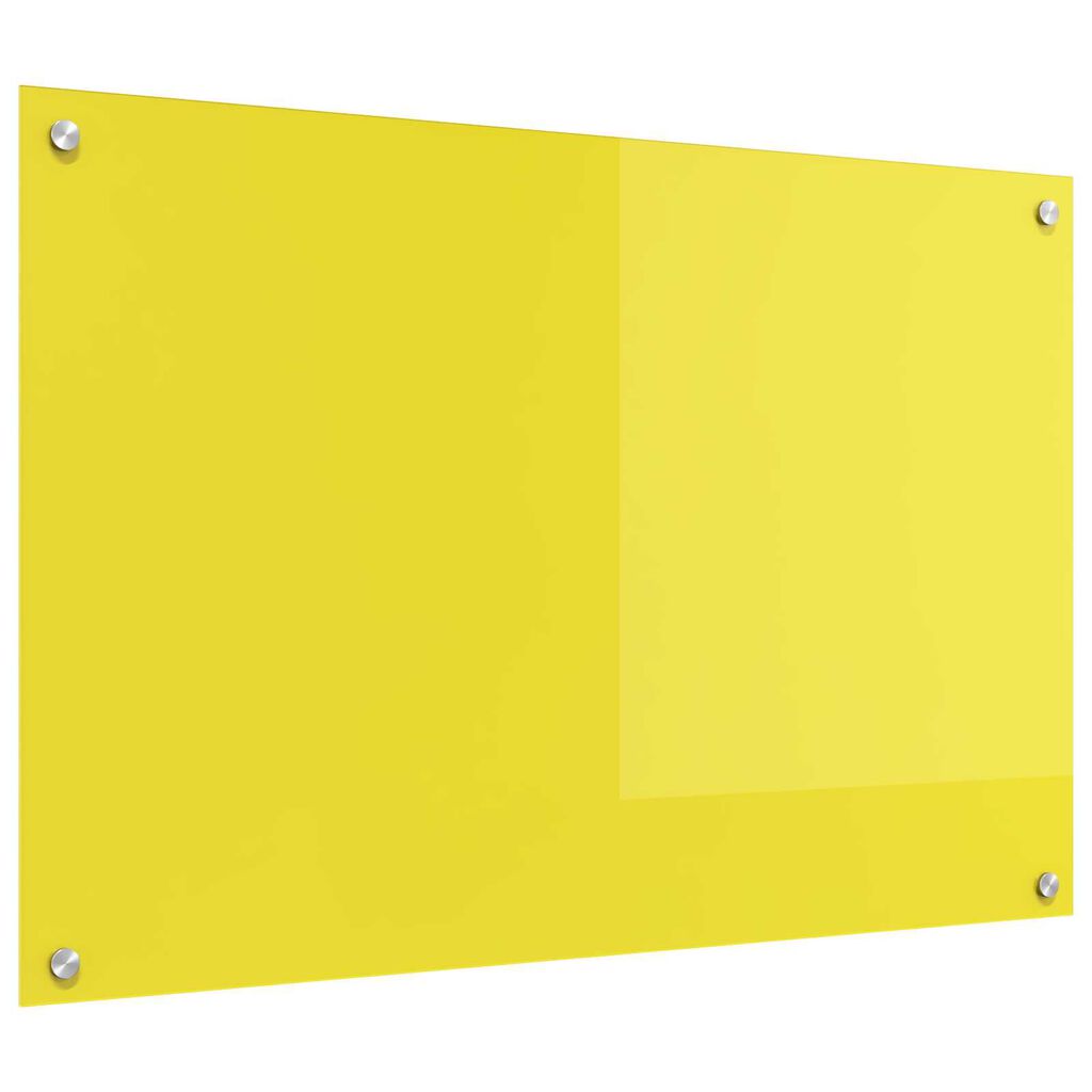 vidaXL Πλακάκι Κουζίνας Κίτρινο 90x60x0,6 εκ Σκληρυμένο Γυαλί