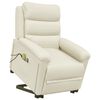 vidaXL Πολυθρόνα Μασάζ με Ανύψωση Κρεμ Βελούδινη