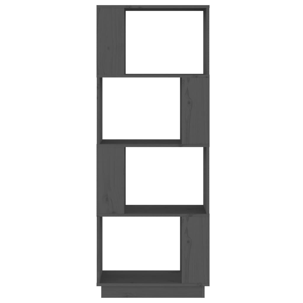 vidaXL Βιβλιοθήκη/Διαχωριστικό Χώρου Γκρι 51x25x132 εκ. Μασίφ Πεύκο