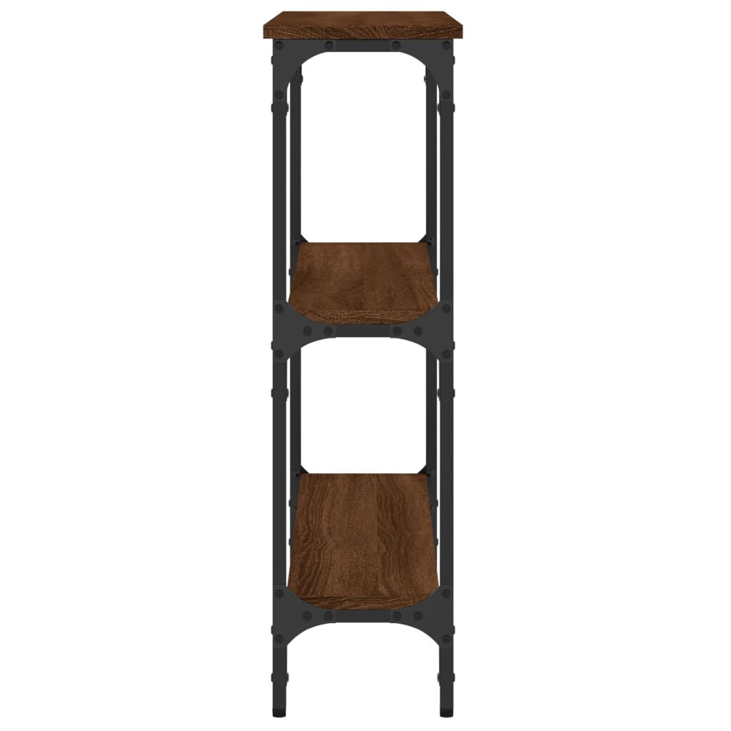 vidaXL Τραπέζι Κονσόλα Καφέ Δρυς 75x22,5x75 εκ. Επεξεργασμένο Ξύλο