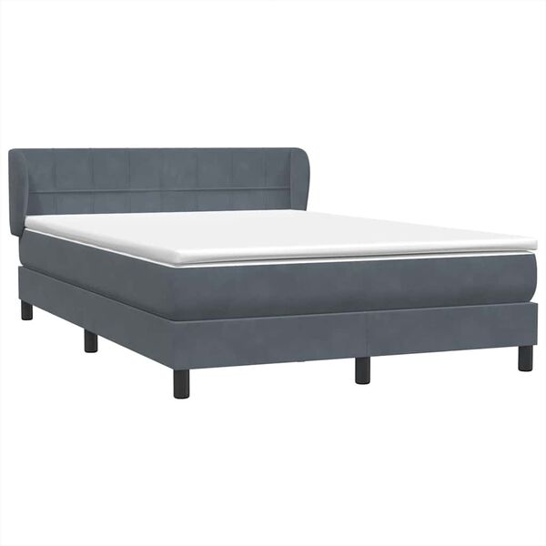vidaXL Box Spring &Kappa;&rho;&epsilon;&beta;ά&tau;&iota; &mu;&epsilon; &sigma;&tau;&rho;ώ&mu;&alpha; &Sigma;&kappa;&omicron;ύ&rho;&omicron; &gamma;&kappa;&rho;&iota; 140x220 cm &Beta;&epsilon;&lambda;&omicron;ύ&delta;&iota;&nu;&omicron;