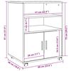 vidaXL Ντουλάπι Τροχήλατο Αρτισιανή Δρυς 60x48x81 εκ. από Επεξ. Ξύλο