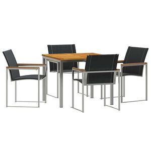 vidaXL ΣετΤραπεζαρίαςΚήπου 5 pcs Στερεό Τικ