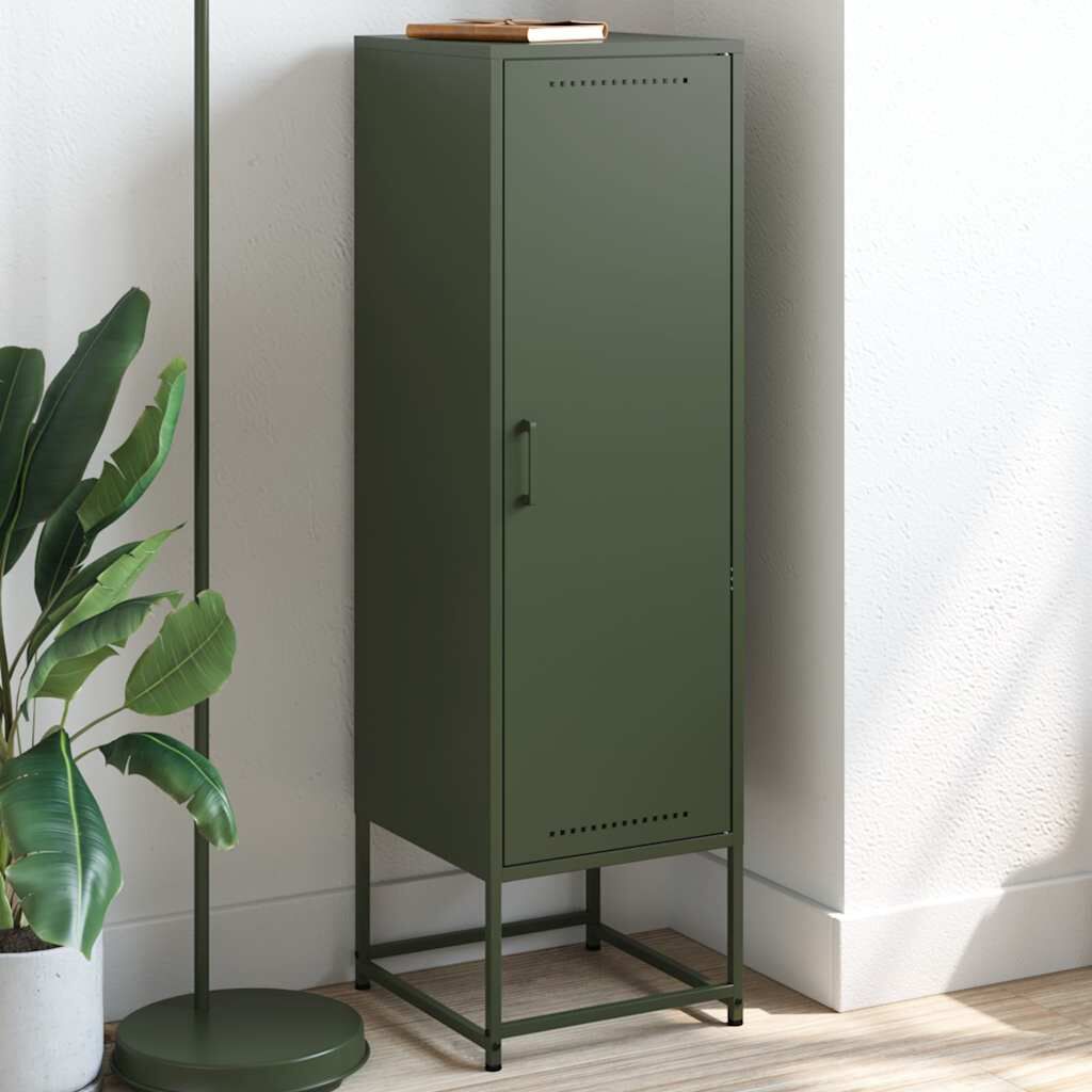 vidaXL Ντουλάπι Πράσινο Λαδί 36x39x123 εκ. από Ατσάλι