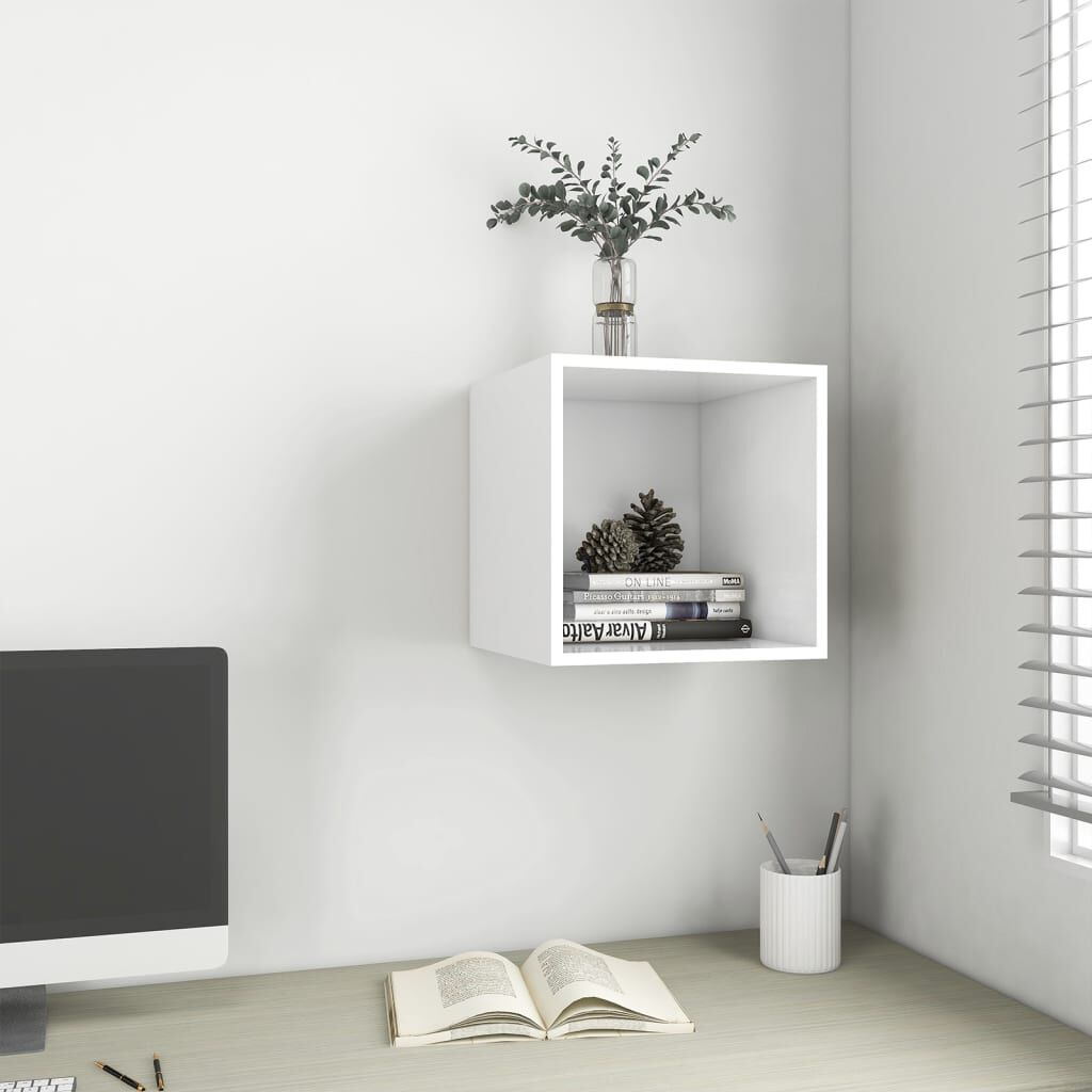 vidaXL Ντουλάπι Τοίχου Λευκό 37 x 37 x 37 εκ. από Επεξ. Ξύλο