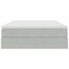 vidaXL Κρεβάτι με αποθηκευτικό χώρο και στρώμα με στρώμα Ανοιχτό γκρι