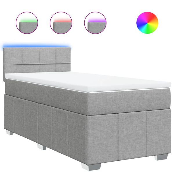 vidaXL &Kappa;&rho;&epsilon;&beta;ά&tau;&iota; Boxspring &mu;&epsilon; &Sigma;&tau;&rho;ώ&mu;&alpha; &Alpha;&nu;&omicron;&iota;&chi;&tau;ό &Gamma;&kappa;&rho;&iota; 90x200 &epsilon;&kappa;. &Upsilon;&phi;&alpha;&sigma;&mu;ά&tau;&iota;&nu;&omicron;