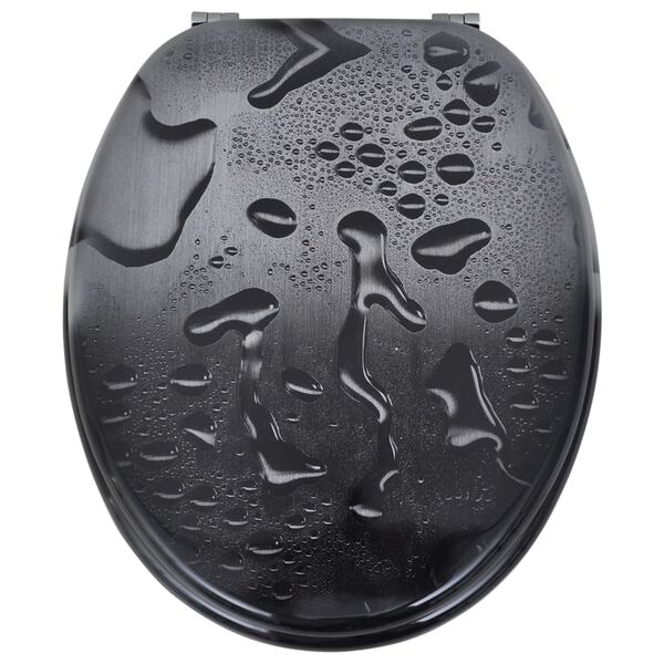 vidaXL Καλύμματα Λεκάνης με Καπάκια 2 τεμ. Σχέδιο Σταγόνες από MDF