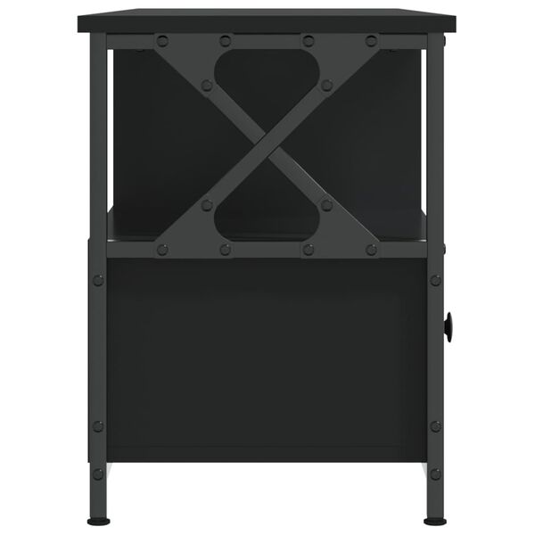 vidaXL Έπιπλο Τηλεόρασης Μαύρο 102x33x45 εκ. Επεξεργασμένο Ξύλο/Σίδερο