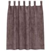 vidaXL Κουρτίνα με κουρτίνες 2 pcs Καφέ 140 x 140 cm Βελούδο