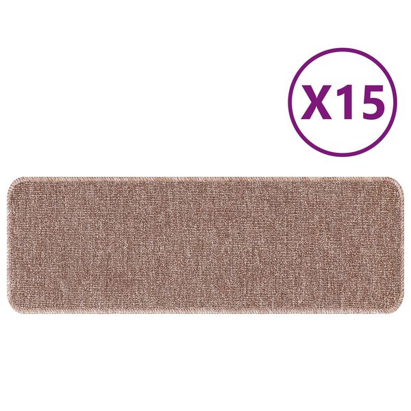 vidaXL Σκαλοπάτια 15 pcs Ανοιχτό καφέ 60 x 25 cm Πολυπροπυλένιο