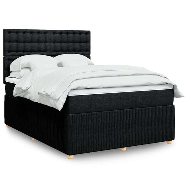 vidaXL &Kappa;&rho;&epsilon;&beta;ά&tau;&iota; Boxspring &mu;&epsilon; &Sigma;&tau;&rho;ώ&mu;&alpha; &Mu;&alpha;ύ&rho;&omicron; 160x200 &epsilon;&kappa;. &Upsilon;&phi;&alpha;&sigma;&mu;ά&tau;&iota;&nu;&omicron;