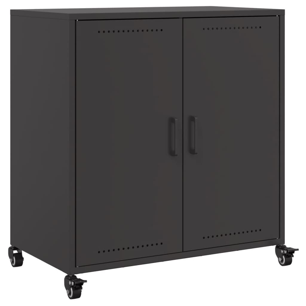 vidaXL Ντουλάπι Μαύρο 68x39x72 εκ. από Χάλυβα
