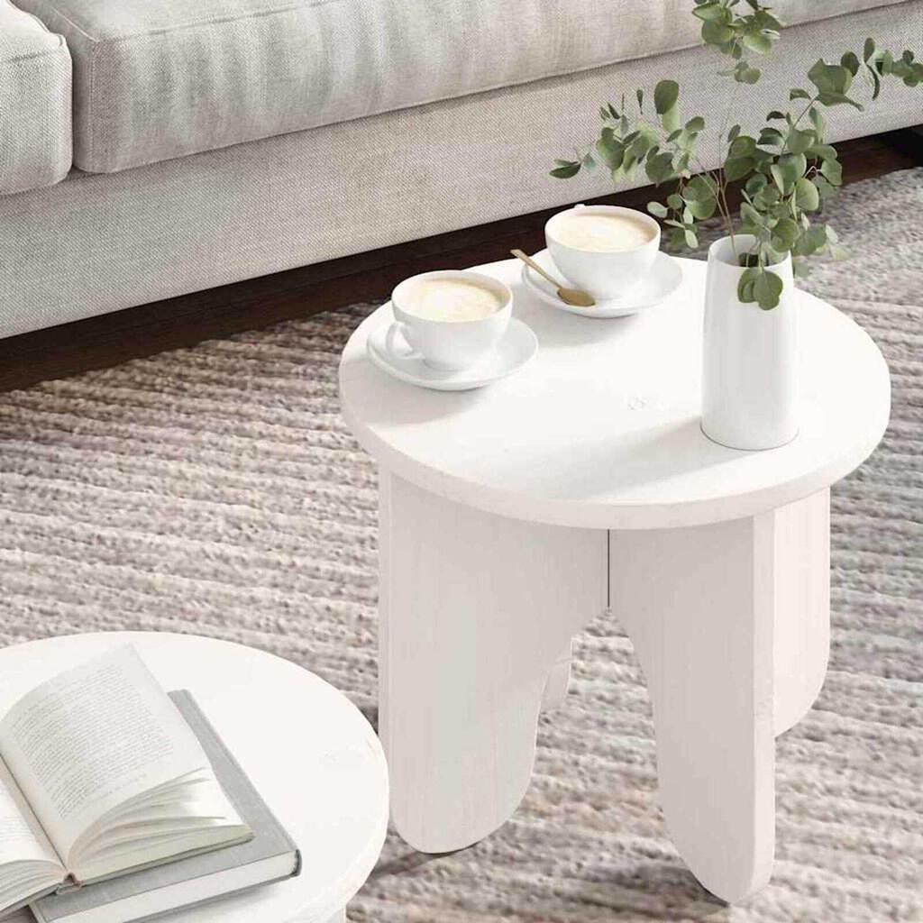 vidaXL Τραπεζάκι σαλονιού 2 pcs Λευκό 39.5 x 39.5 x 30 εκ.