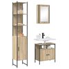 vidaXL Σετ Επίπλων Μπάνιου 3 pcs Sonoma Δρυς 33 x 33 x 185.5 εκ