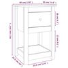 vidaXL Κομοδίνα 2 τεμ. Λευκό 40 x 35 x 61,5 εκ. από Μασίφ Ξύλο Πεύκου