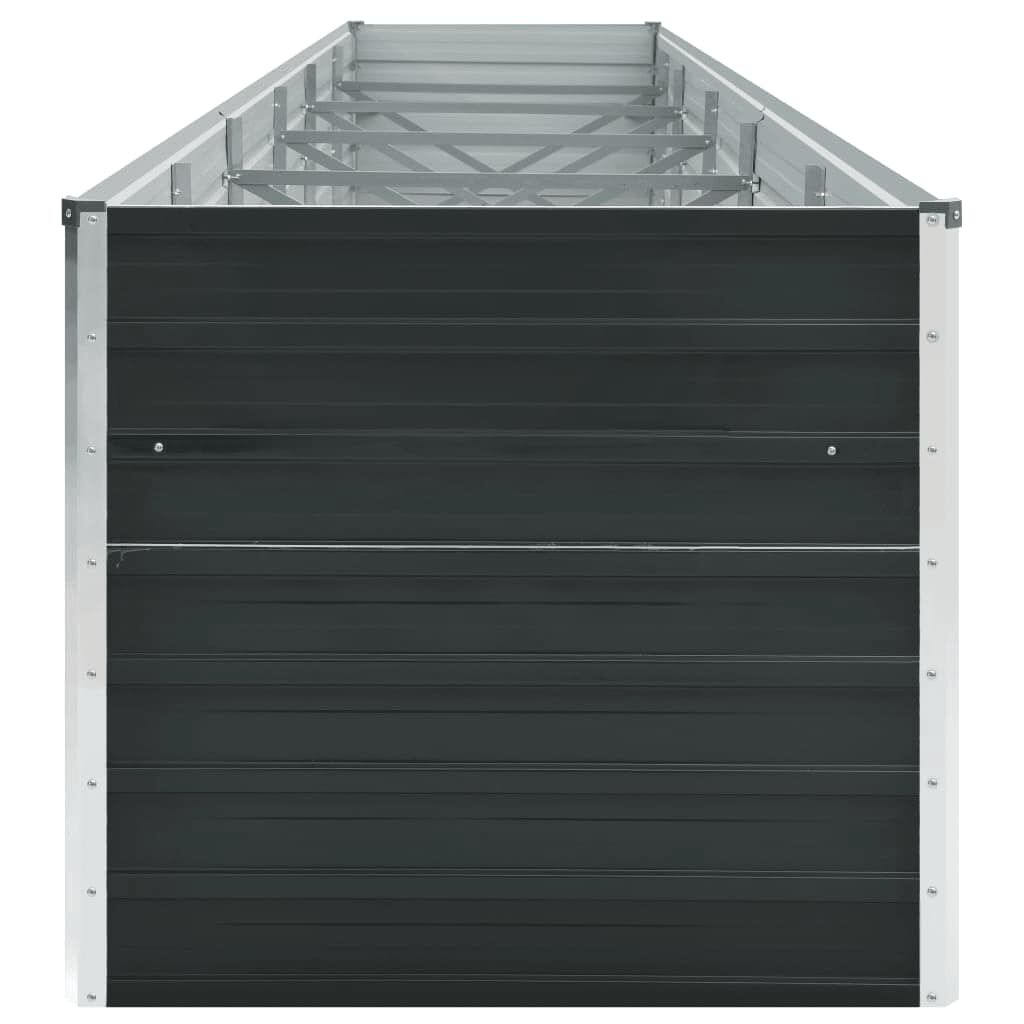 vidaXL Ζαρντινιέρα Υπερυψωμένη Ανθρακί 480x80x77 εκ. Γαλβαν. Χάλυβας