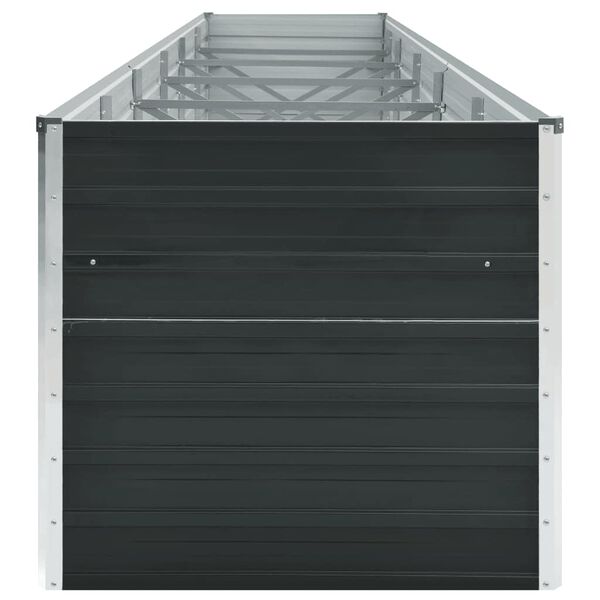 vidaXL Ζαρντινιέρα Υπερυψωμένη Ανθρακί 480x80x77 εκ. Γαλβαν. Χάλυβας